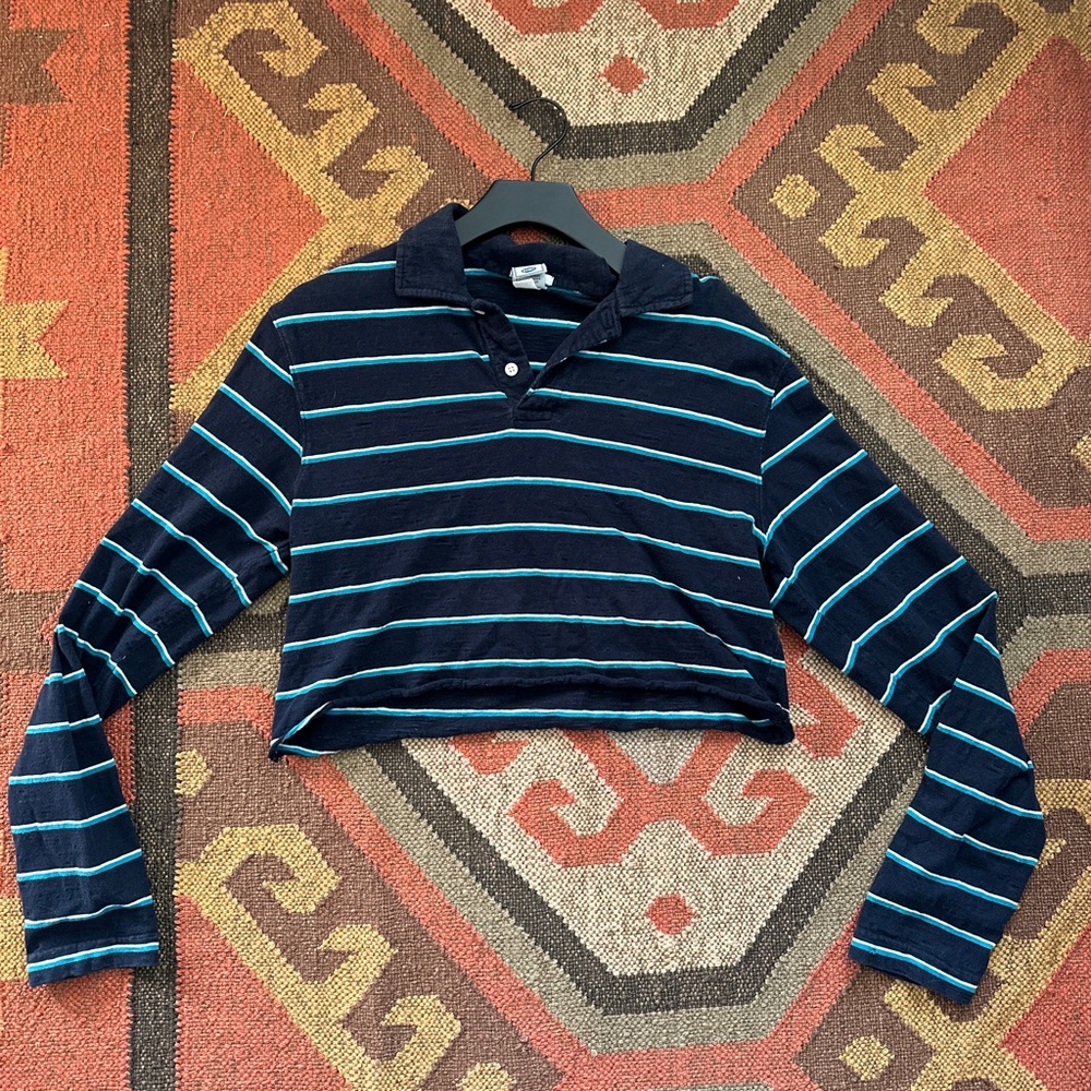 Old Navy Vintage Git Cropped Collared Shirt